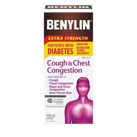 Benylin Extra Strength Cough & Chest Relief For People With Diabetes Cough, Cold and Flu Treatments