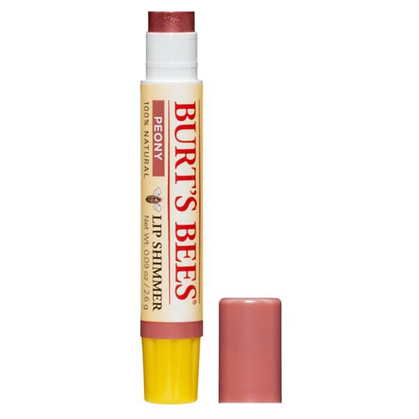 Burt’s Bees 100% Natural Moisturizing Lip Shimmer, Peony – 1 Tube Cosmetics