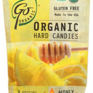 Go Organic Hard Candy – Honey Lemon – 3.5 Oz , 3.5 Oz Confections