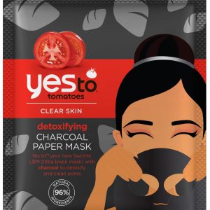 Yes To Tomatoes Detoxifying Charcoal Paper Mask Single Use Charcoal Face Mask 0.67 Oz Hand And Body Care