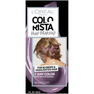 L’Oreal Paris Colorista Hair Makeup 1-Day Hair Color, Lilac500 (for Blondes), 1 Fl. Oz. Hair Colour Treatments