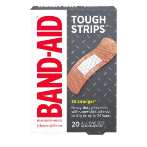 Flexible Fabric Adhesive Tough Strip Bandages, 1 X 3 1/4, Pk20