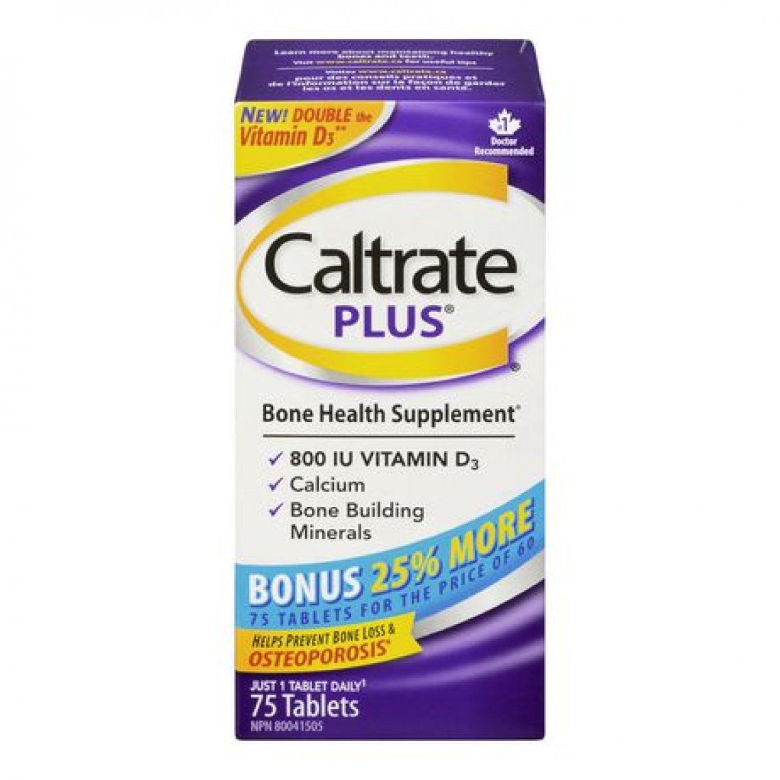 Caltrate Plus Bone Health Supplement – 75 Tablets – CTC HealthCare