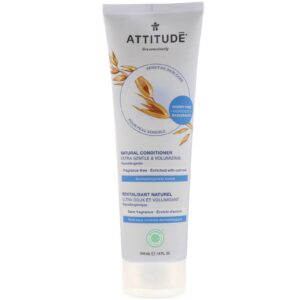 ATTITUDE  Natural Conditioner  Extra Gentle   Volumizing  Fragrance-Free  8 Fl Oz  240 Ml Hair Care