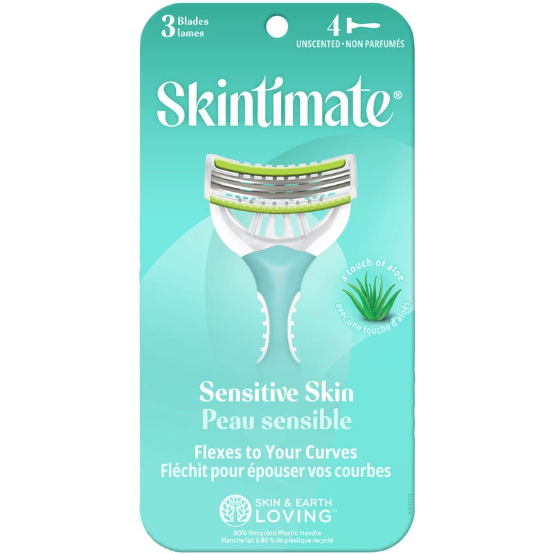 Schick Skintimate 3 Blade Sensitive Skin Disposable Razor - 4.0 Ea