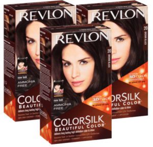 Revlon Colorsilk Beautiful Color Permanent Hair Color, Brown Black, 20