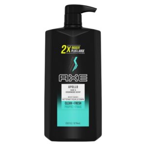 Axe Apollo Clean + Fresh Sage & Cedarwood Scent Body Wash Soap – 32 Fl Oz Deodorants and Antiperspirants