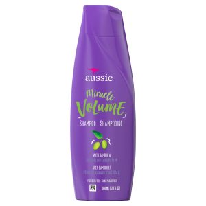 Aussie Paraben-free Miracle Volume Shampoo W/ Plum & Bamboo For Fine Hair, 12.1 Fl Oz