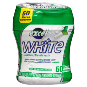 Excel® Chewing-gum Blanc Sans Sucre à La Menthe Verte, 1 Paquet Confections