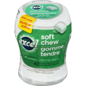 Excel – Bouteille De 40 Gélules À La Menthe Verte, Chewing-gum Soft Chews 1 Paquet Gum