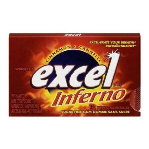 Excel® Inferno à La Cannelle Et à La Gomme à Mâcher Sans Sucre Confections