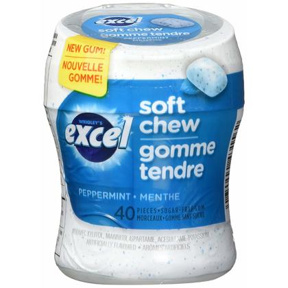 Excel – Bouteille De 40 Gélules À La Menthe Poivrée, Chewing-gum Soft Chews 1 Paquet Gum