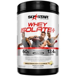 Six Star Pro Nutrition Six Star Whey Protein Isolate, Vanilla Cream, 1.5Lbs Meal Replacement