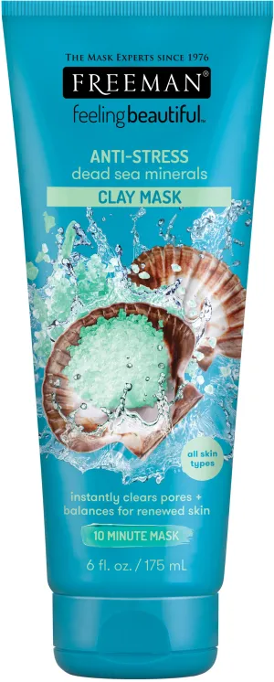 Freeman Dead Sea Minerals Facial Anti-stress Mask, 6 Ounce