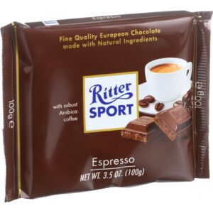 Ritter Sport Milk Chocolate with Espresso Cream Bar, 3.5-Ounce Confections