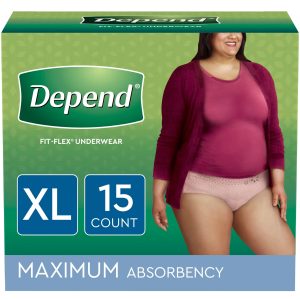 Depend Incontinence Underwear For Women, Maximum Absorbency Xl – 15.0 Ea Home Health Care