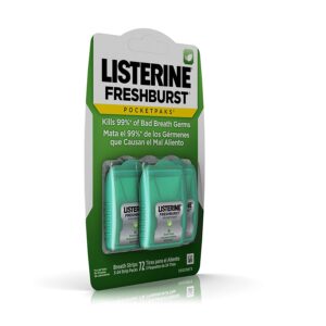 Listerine Pocketpaks Breath Strips In Fresh Burst Mouthwash and Oral Rinses