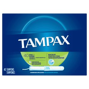 Tampax Tampons With Flushable Applicator Super Absorbancy 40 Each By Tampax Feminine Hygiene