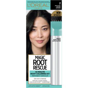 L’oreal Paris Magic Root Rescue 10 Minute Root Hair Coloring Kit, 2 Black, 1 Kit Hair Colour Treatments