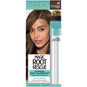 L’oreal Paris Magic Root Rescue 10 Minute Root Hair Coloring Kit, 4g Dark Golden Brown, 1 Kit Hair Colour Treatments