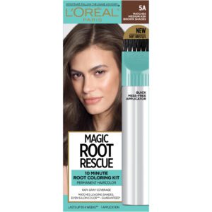 L’oreal Paris Magic Root Rescue 10 Minute Root Hair Coloring Kit, 5a Medium Ash Brown, 1 Kit Hair Colour Treatments