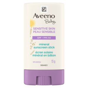 Aveeno Baby Sensitive Skin Spf 50 Mineral Sunscreen Stick Sunscreen