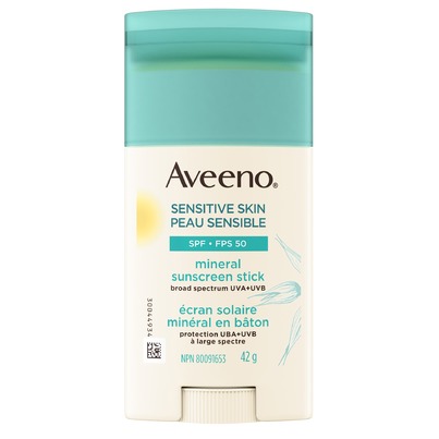 Aveeno Sensitive Skin Spf 50 Mineral Sunscreen Stick