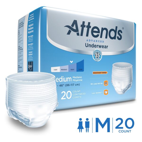 Attends Underwear White – 20.0 Each Incontinence