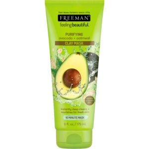 Freeman Feeling Beautiful Clay Face Mask, Purifying Avocado + Oatmeal, 6 Fl Oz