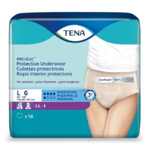Female Adult Absorbent Underwear Large 18 Bags By Essity Incontinence