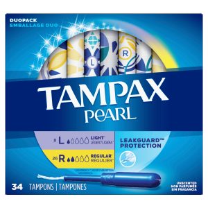 Tampax Pearl Tampons Light/regular Absorbency, Duo Pack – 34.0 Ea Feminine Hygiene