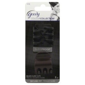 Goody 2pk Small Black Stayput Jawclips Hair Accessories