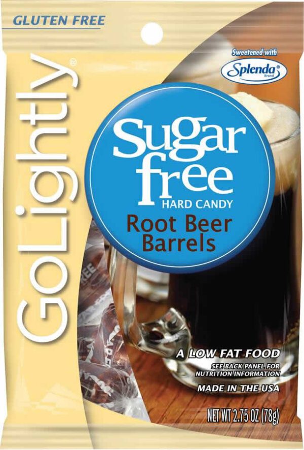 GO LIGHTLY SUGAR FREE CANDY Root Beer Barrels 2.75 Oz. Diabetic