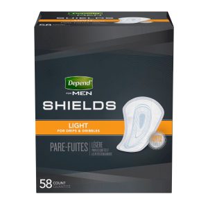 Depend Incontinence Shields For Men, Light Absorbency - 58.0 Ea