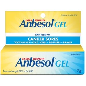 Anbesol Exra Strength Gel 20% Topical Anesthetic Cold Sore and Dry Mouth Treatments