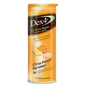 Dex4 Glucose Tablets Citrus Punch Hypoglycemia Treatments