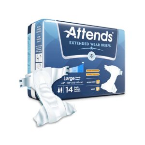 89913100 White Large Extended Wear Adult Heavy-absorbent Incontinence Brief Incontinence