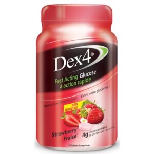 Dex4 Glucose Tablets Strawberry Hypoglycemia Treatments