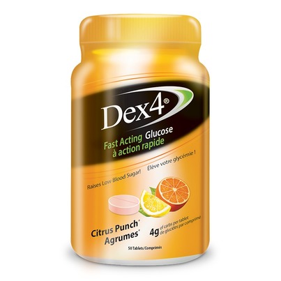 Dex4 Glucose Tablets Citrus Punch Diabetic