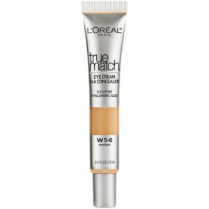 L'oreal Paris True Match Eye Cream Concealer With 0.5% Hyaluronic Acid - W5-6 Golden Honey Beige