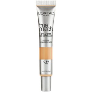 L'oreal Paris True Match Eye Cream Concealer With 0.5% Hyaluronic Acid - C3-4 Caramel Beige