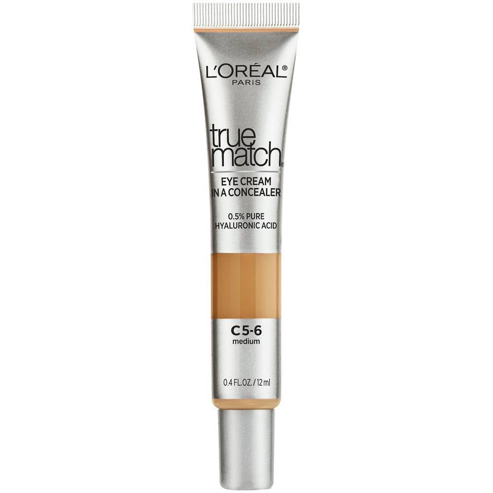 L'oreal Paris True Match Eye Cream Concealer With 0.5% Hyaluronic Acid - C5-6 Medium Beige