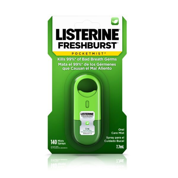 Listerine Pocketmist Fresh Breath Spray Mist Freshburst – 7.7 Ml Mouthwash and Oral Rinses