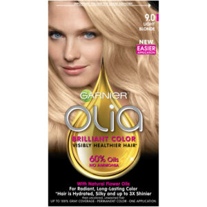 Garnier Olia Oil Powered Permanent Hair Color, 9.0 Light Blonde, 1 Kit