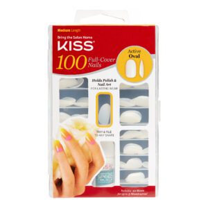 Kiss Full-cover Nails – Active Oval Manicure and Pedicure