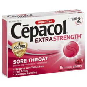 Cepacol Maximum Strength Sugar Free Cherry Sore Throat Lozenges, 16ct Throat Lozenges and Sprays
