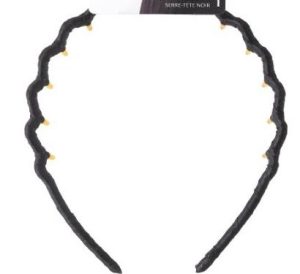Goody Colour Collection Ribbon Wrapped Headband, Black, 1 Ct
