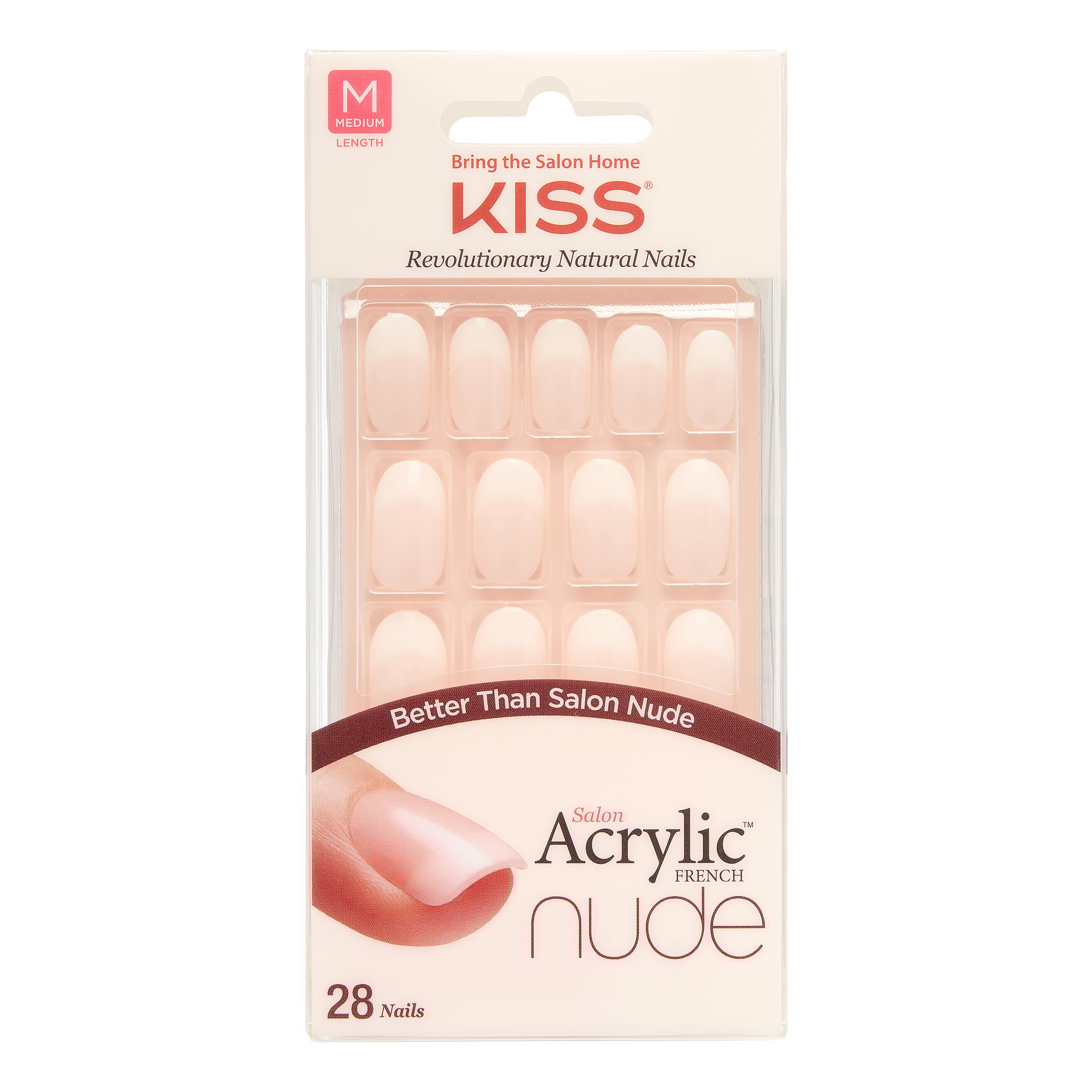 Kiss Salon Acrylic Nude French Nails - Graceful