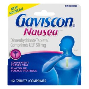 Gaviscon Nausea Dimenhydrinate Tablets Antacids / Laxatives