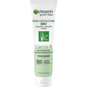 Garnier Green Labs Canna-b Pore Perfecting 3-in-1 Face Wash – 4.4 Fl Oz Skin Care